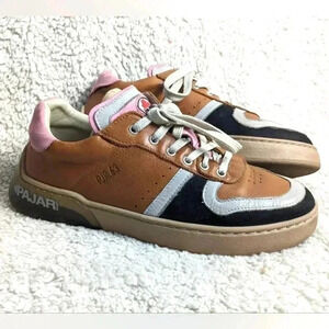 PAJAR Women Leather Flat Laces shoes size 38 = 7 US Colorful Original Style